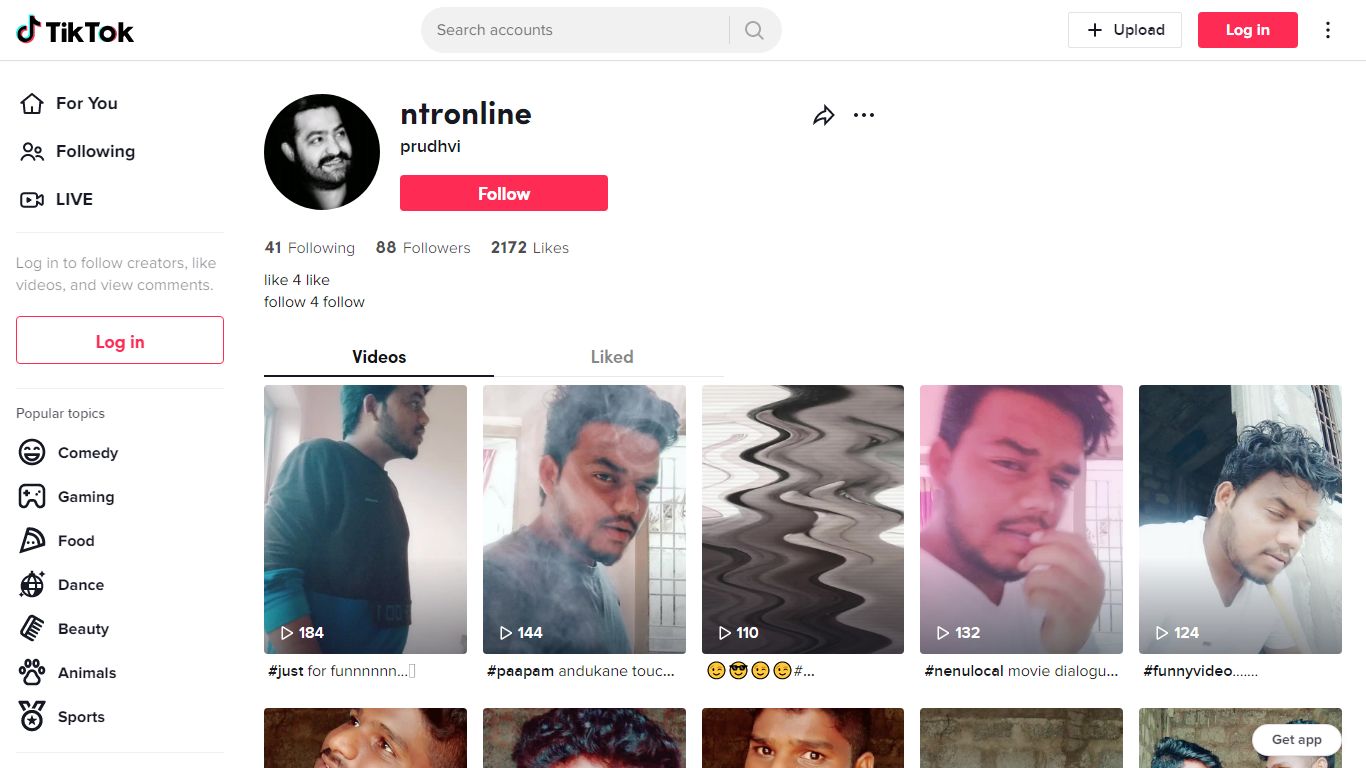 prudhvi (@ntronline) TikTok | Watch prudhvi's Newest TikTok Videos